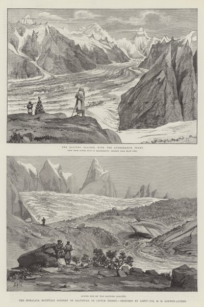 バルチスタンのヒマラヤ山の風景、またはリトルチベット 作： Henry Haversham Godwin Austen