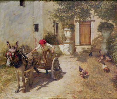 農場の情景、1905 作： Henry Herbert La Thangue