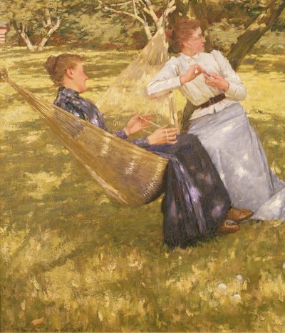 オーチャードで、1893 作： Henry Herbert La Thangue