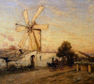 スペインの月の出、ブジェ、マヨルカ 作： Henry Herbert La Thangue