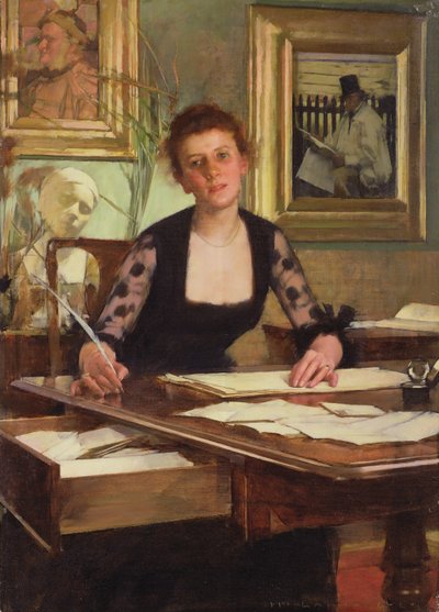 アーティストの妻の肖像 作： Henry Herbert La Thangue