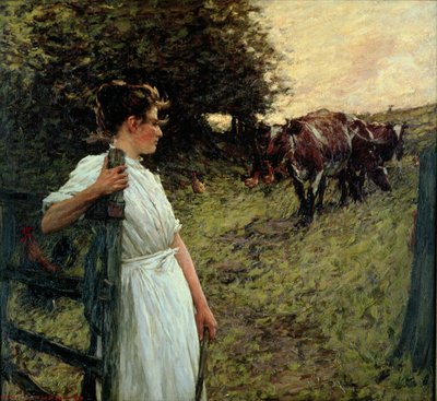 農夫の娘、1890年代 作： Henry Herbert La Thangue