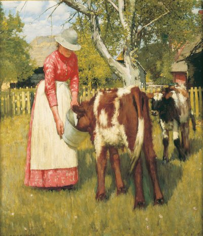 最初の食事、1894年頃 作： Henry Herbert La Thangue