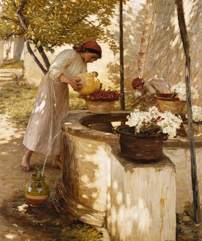 リグーリア州の冬、1906 作： Henry Herbert La Thangue