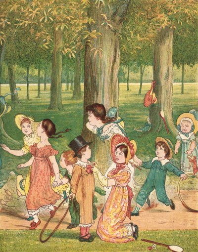 Frolicking People（カラーリトグラフ 作： Henry Hetherington Emmerson