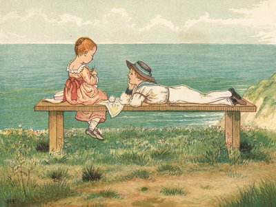 恋人たちの席（カラーリトグラフ 作： Henry Hetherington Emmerson