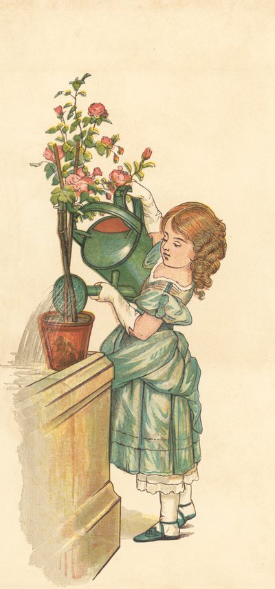 The Princess Gardening（カラーリトグラフ 作： Henry Hetherington Emmerson
