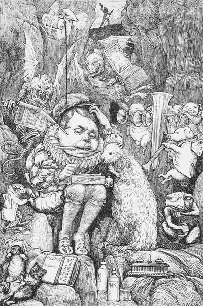 ルイス・キャロルによる「スナークの狩猟」のイラスト（1832-98）ロンドン、1876 作： Henry Holiday