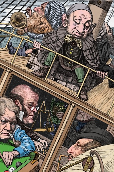 クルーは完成しました。スナークルイスキャロルの狩猟、1874-1876年、1923年から。 作： Henry Holiday