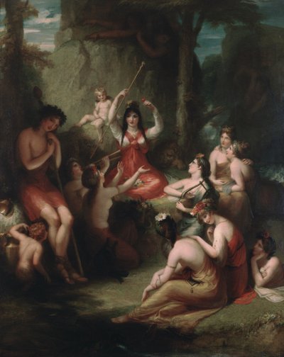 シルケの呪文を聞いているコムス、1831 作： Henry Howard
