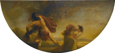 パンドラの花瓶のオープニング、1834年（マホガニーのパネルに油彩） 作： Henry Howard