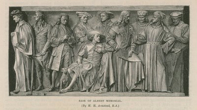 アルバート記念碑のふもとにある彫刻 作： Henry Hugh Armstead