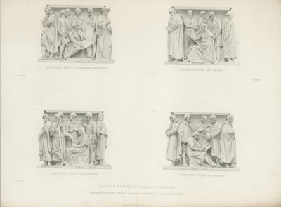 アルバート記念碑の表彰台にある彫刻 作： Henry Hugh Armstead