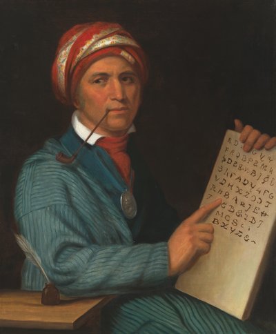 セコイヤ（1770～1843年頃）1830年頃（油彩・キャンバス） 作： Henry Inman