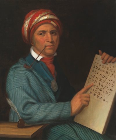 Sequoyah、c。 1830年。 作： Henry Inman