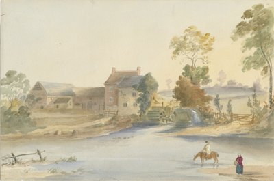 Seisdon Mill：水彩画、ND [1844] 作： Henry James Noyes