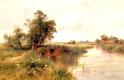ウォーリングフォード近郊のテムズ川にて 作： Henry John Kinnaird