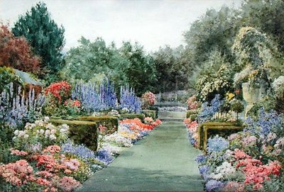 夏の庭（紙に水彩） 作： Henry John Sylvester Stannard