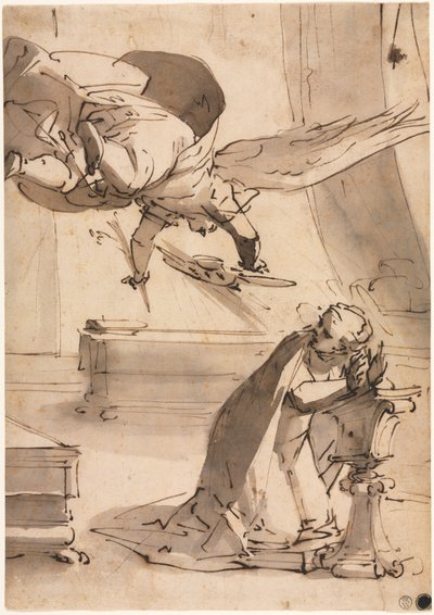 受胎告知 作： Henry Joseph Redouté