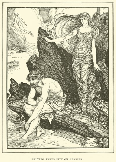 カリプソ、ユリシーズに同情 作： Henry Justice Ford