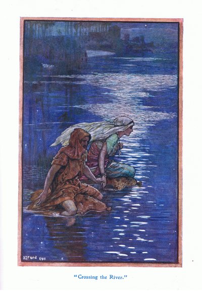 川を渡る、1912 作： Henry Justice Ford