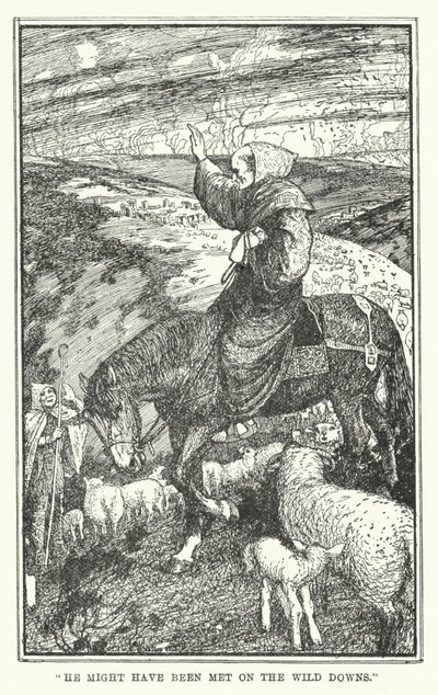 "He might have met on the wild downs" (litho) 作： Henry Justice Ford