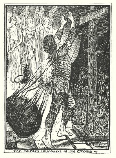 ジョン・バニヤン著『巡礼の道程』の挿絵（リトグラフ） 作： Henry Justice Ford