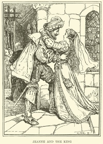 ジャンヌと王様（彫刻 作： Henry Justice Ford