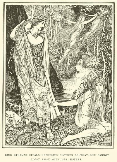 アサマ王は姉妹と一緒に浮くことができないように甥の服を盗みます 作： Henry Justice Ford