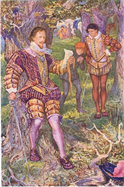 レスター、エイミスの手紙、イラストをケニルワースから、1910年頃 作： Henry Justice Ford