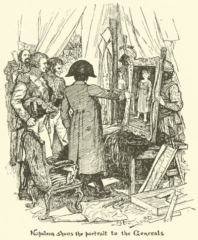 ナポレオンは将軍に肖像画を示します 作： Henry Justice Ford