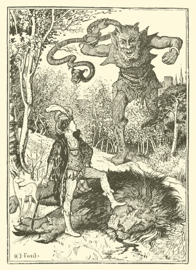 ヴィヴィアン王子とプラシダ姫（彫刻作品 作： Henry Justice Ford
