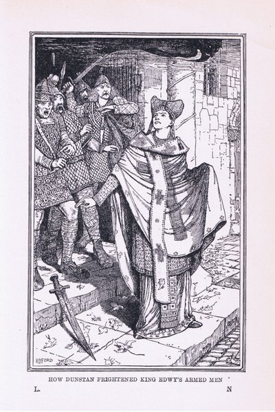 セントダンスタンは1912年にエドワーズ王の武装した男性を怖がらせた 作： Henry Justice Ford