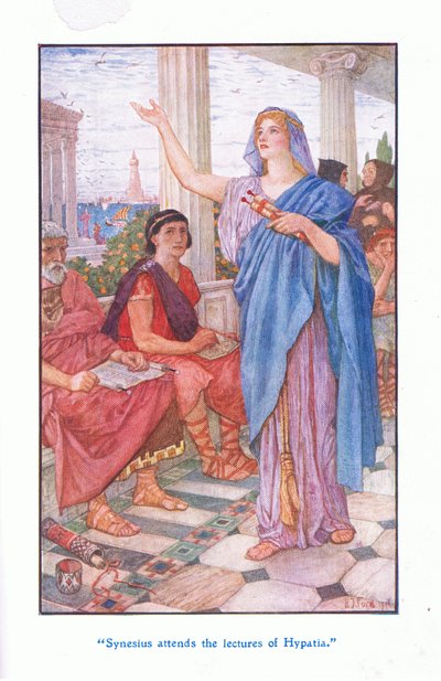 シネシウスはハイパティアの講義に出席、1912 作： Henry Justice Ford