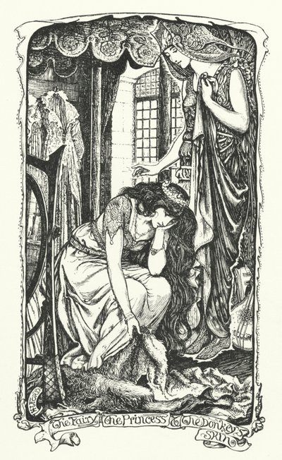 妖精と王女とロバの皮(彫刻) 作： Henry Justice Ford