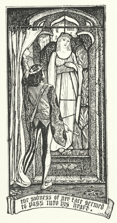 彼女の顔の悲しさは、彼の心の中を通り抜けていくようだった（彫刻 作： Henry Justice Ford