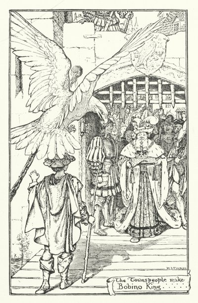 ボビーノを王にした町民たち（版画 作： Henry Justice Ford