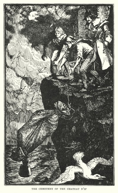 シャトー・ディフの墓所（リトグラフ 作： Henry Justice Ford