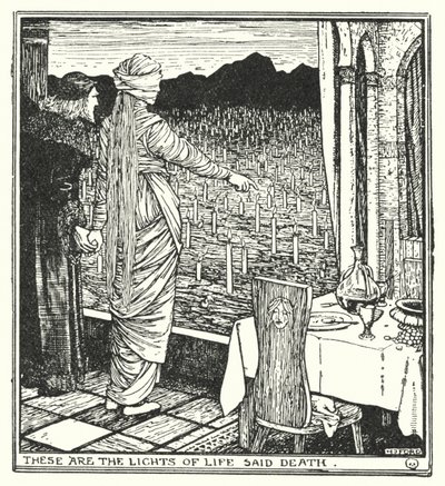 These are the lights of life said Death (litho) 作： Henry Justice Ford