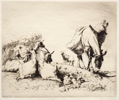 スペインの道端 作： Henry Keller