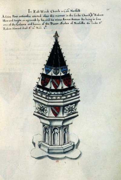 ロバート・ハワード卿が建立したフォント 作： Henry Lilly