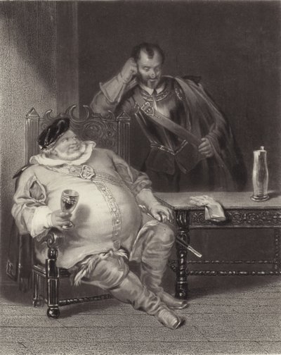ファルスタッフとバードルフ 作： Henry Liverseege
