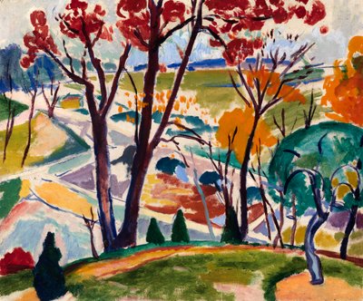 風景、橋、ハンティンドン バレー、カリフォルニア州。 1915-1916。 作： Henry Lyman Saÿen
