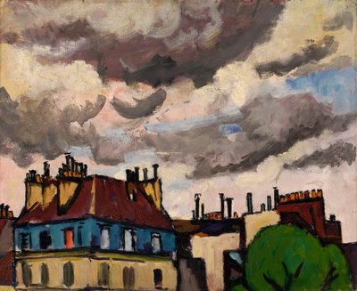屋根と雲、パリ、1910-1912。 作： Henry Lyman Saÿen