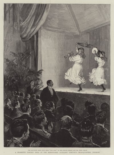 名誉大砲会社の本部、フィンズベリーで開催されたタバコのコンサート 作： Henry Marriott Paget