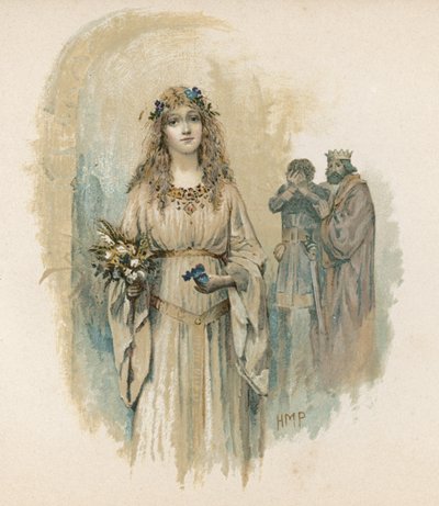 ハムレットのオフィーリア（クロモリト） 作： Henry Marriott Paget