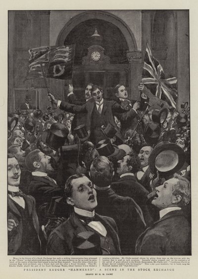 証券取引所の一場面であるクルーガー・ハンマード大統領 作： Henry Marriott Paget