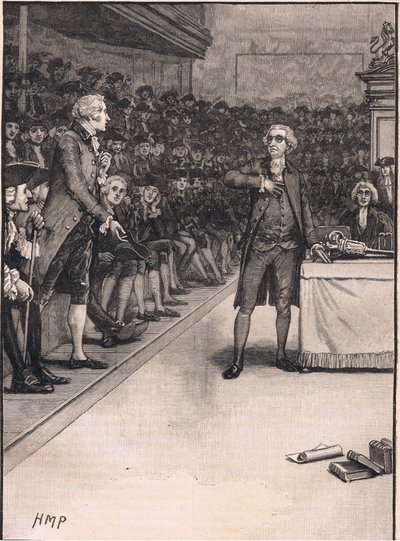下院のシーン：バークとフォックスAD 1791の間の違反 作： Henry Marriott Paget