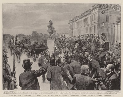 フランス大統領選挙、Mルーベが大統領に選出された後、ベルサイユを去る 作： Henry Marriott Paget