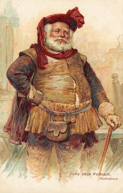 ウィリアム・シェイクスピアのコミカルなキャラクター、ジョン・ファルスタッフ卿（印刷物） 作： Henry Marriott Paget